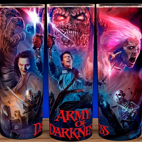 Evil Dead Ash Williams Army of Darkness Horror Movie Cup Mug Tumbler 20oz - Picture 1 of 3